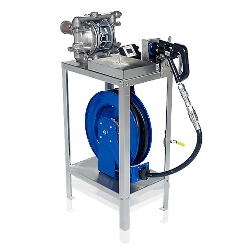A DEF Engineering Custom Products | Fast Fill Systems machine with a hose attached to it.