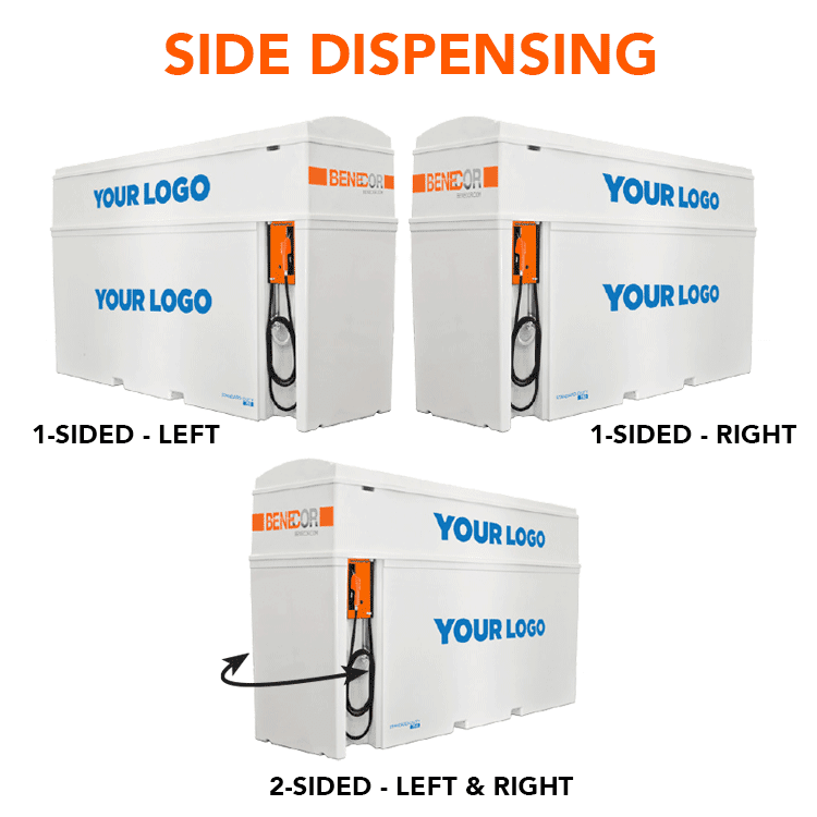 Four different types of side dispensers.