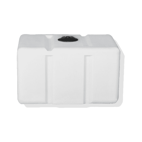 A white plastic tank on a white background.
