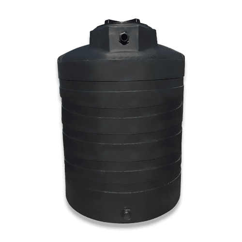 A black water tank on a black background.